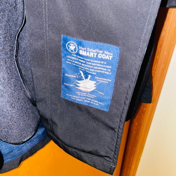 Hart Schaffner Marx Smart Coat Jacket Black Rain & Stain Repellent 40 R - Picture 6 of 10